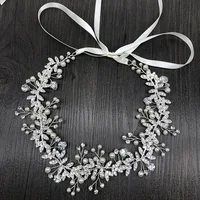 

SHSS2026 Hot sale wedding hair accessories bridal flower garland headband braided hair band