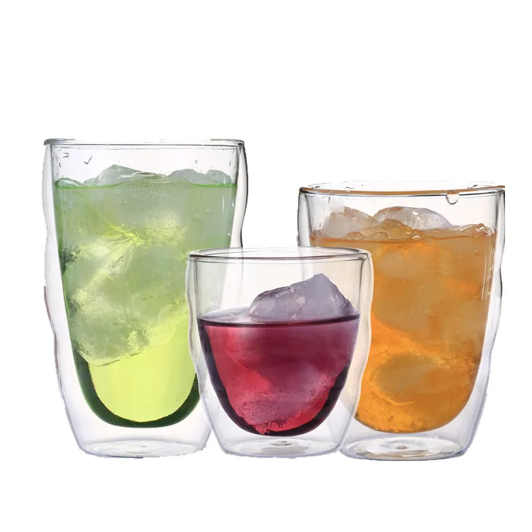 

Heat-resistant and skid proof bodum double wall glass coffee mug, Transparent