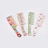 FQ brand new design hydrographics transfer printing flower pattern plastic hair comb