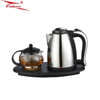 electric tea kettle set with tray