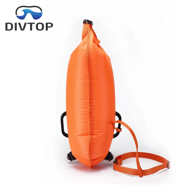 Swimming Training Aid 28L Dry Bag Waterproof Inflatable PVC Buoy Swim custom logo dry bag safe swim buoy