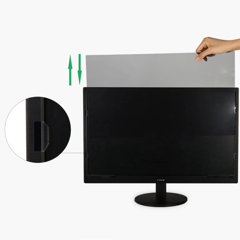 

24 Inch Removable Computer Privacy Screen Filter, Light black