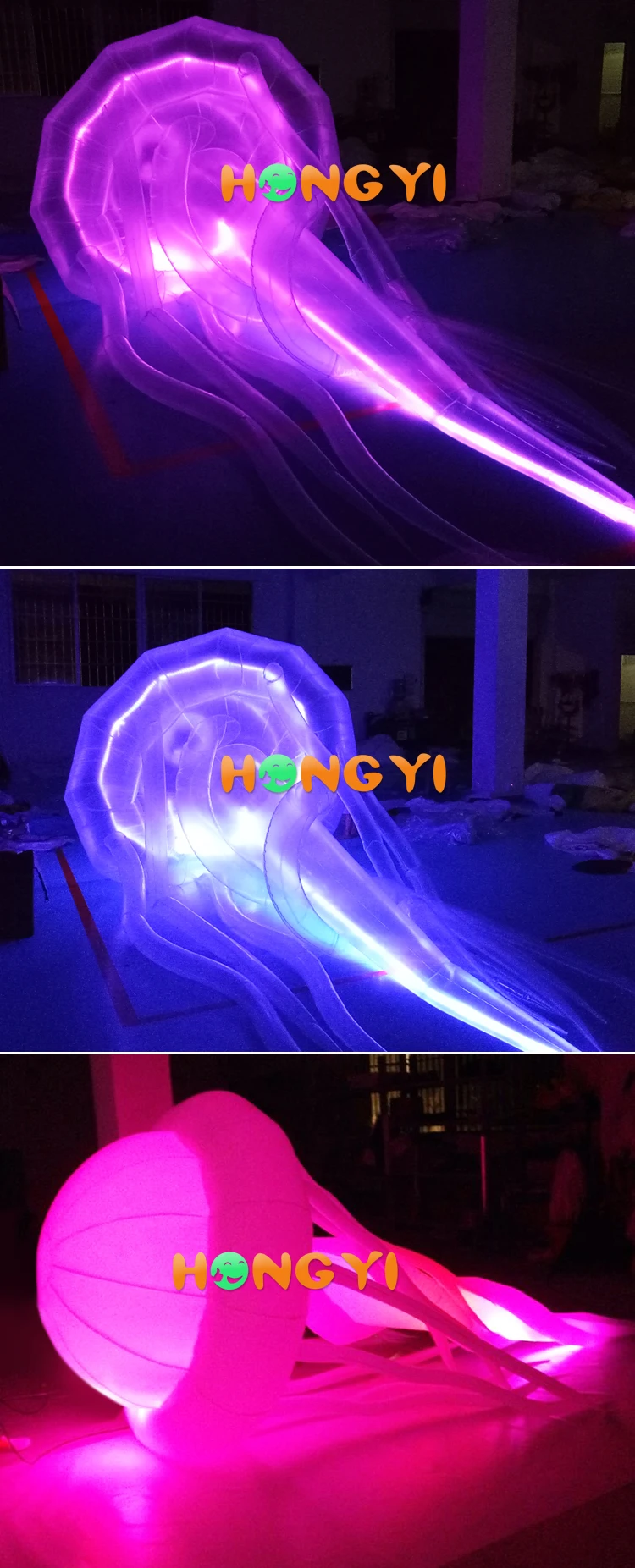 FACTORY OUTLET 2.5M inflatable lighting LED hanging jellyfish model balloon toy 