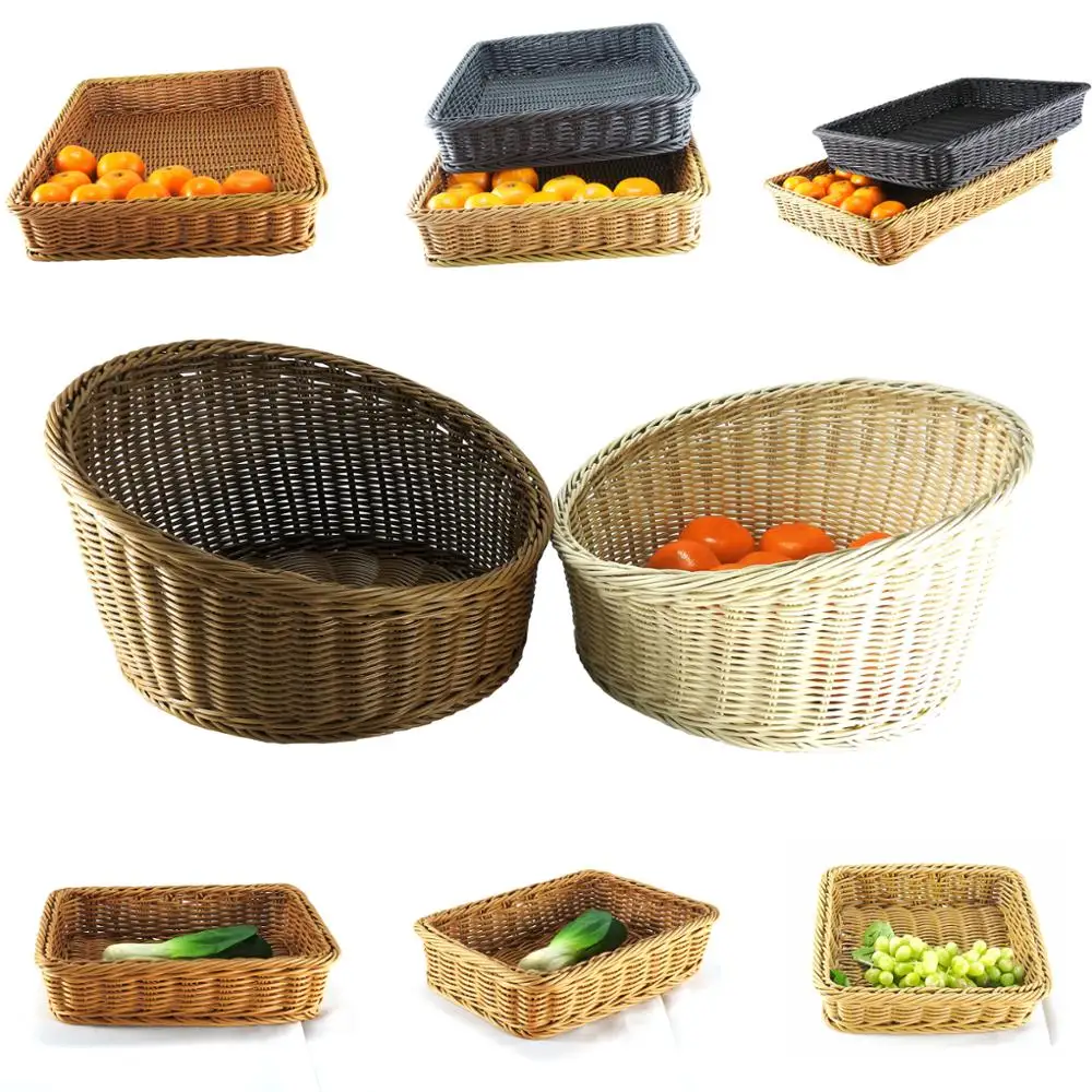 Sample Free Wholesale Supermarket Fruit Display Pp Basket Shelf Storage