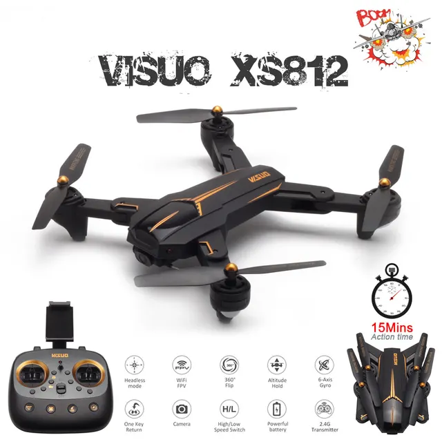 visuo xs812 gps rc drone