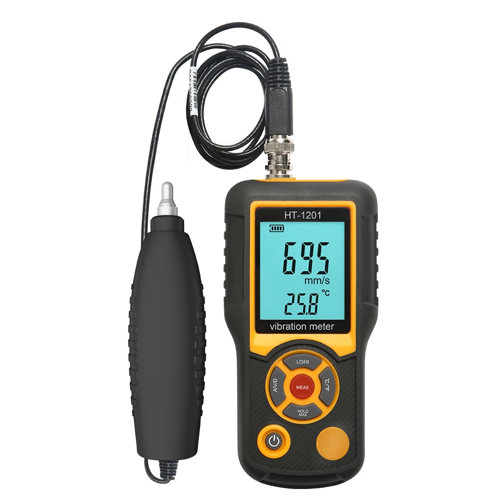 

HTI portable vibration meter analyzer meter ht-1201 digital split type vibrometer predictive