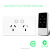 New crystal tempered glass panel touch wall socket power point switch AU standard for your smart home