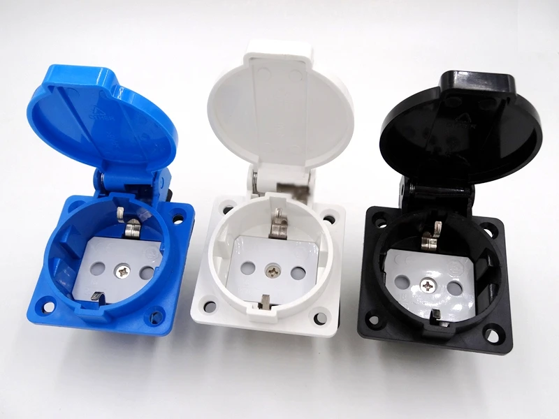 Waterproof Socket Mounted Socket Outlet Plug Poland Custommade Color