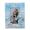Shell frame material blue photo frame with starfish