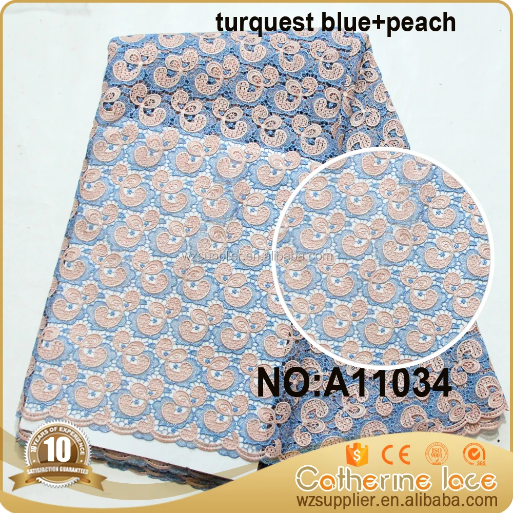 

2015 chemical lace African wedding embroidery lace fabric