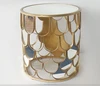 Factory Directly Price Iron Frame Gold Mirrored Side Table