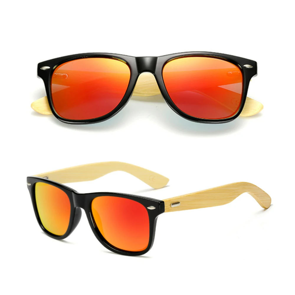 

2019 China Fashion UV400 Polarized PC Custom Logo Bamboo Wooden Sunglasses for Men Women