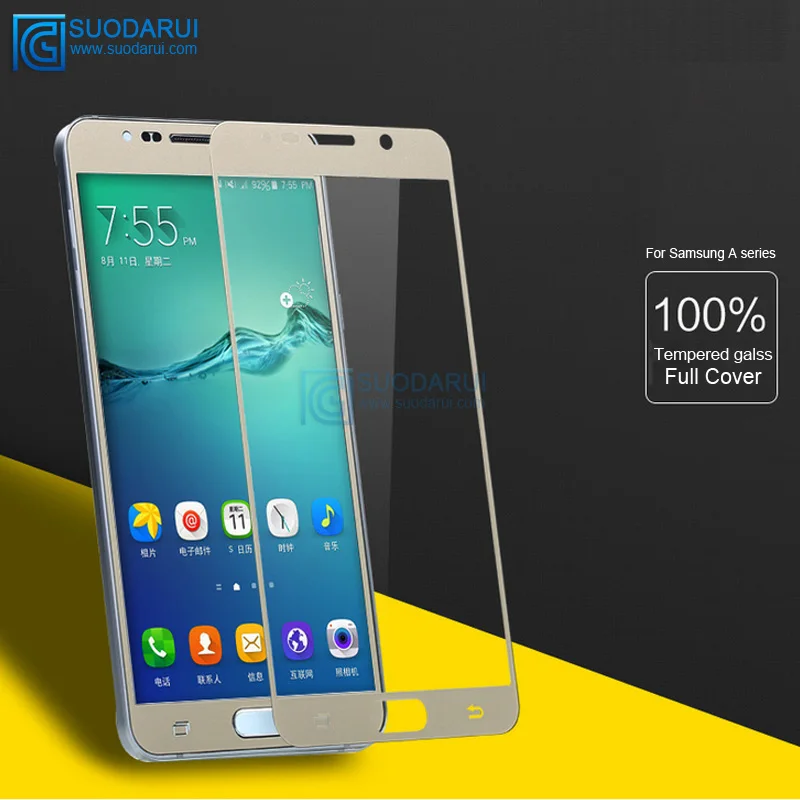 9H Full Cover Tempered glass Screen Protector film For Samsung Galaxy A3 2017 / A5 2017 / A7 2017