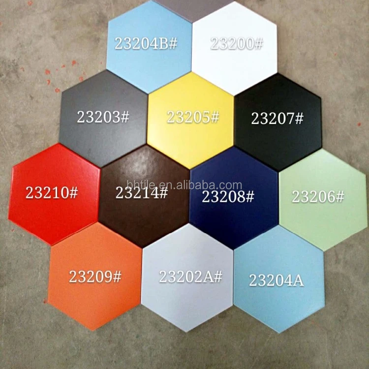 Baohua Ceramics 200x230 Embossed Hexagon Wall Decor Tiles Baohua Ceramics 200x230 Embossed