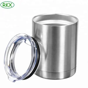 Image of 10 oz Stainless Steel Lowball Tumbler Vacuum Insulated Cup Travel Mug,Stainless Steel Tumbler 10 Oz Lid Travel Coffee Cup