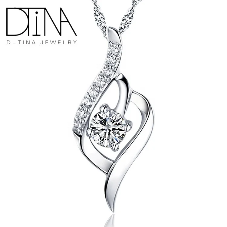 

DTINA Fast delivery fashion pendant import silver jewelry 925 Sterling Silver wholesale, White