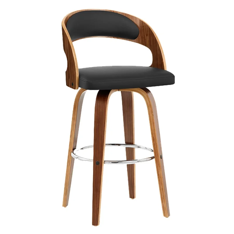 Okbs053 Midcentury Plywood Foot Bar Stool Modern Hotel Wooden High