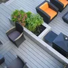Plastic eco-wood colorful hollow sun block WPC decking
