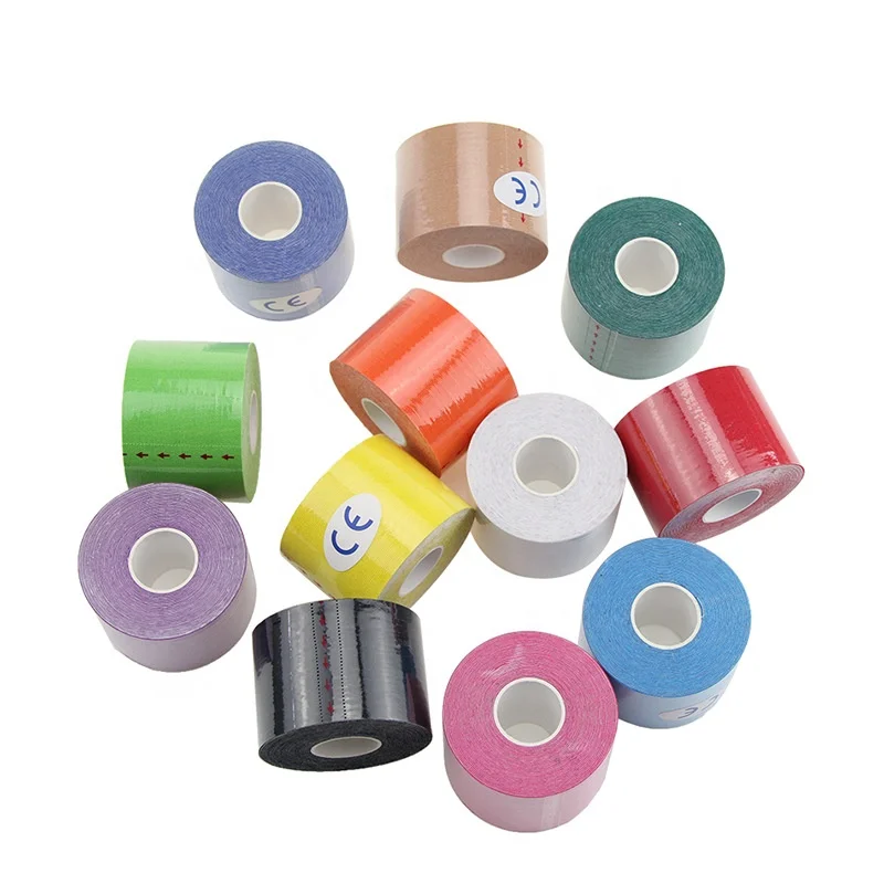 
5% spandex high density 5cm*5m flexo stretchable sticky pre cut kinesiology tape 