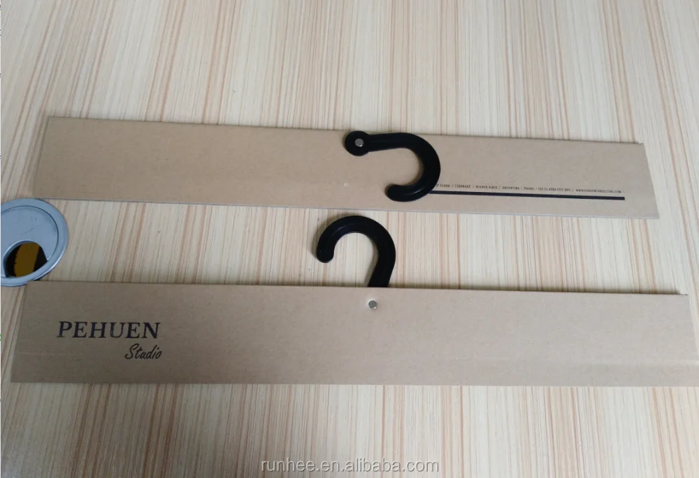 Recycled Paper Fabric Sample Hanger Customizable Logo Textile Display Hanger