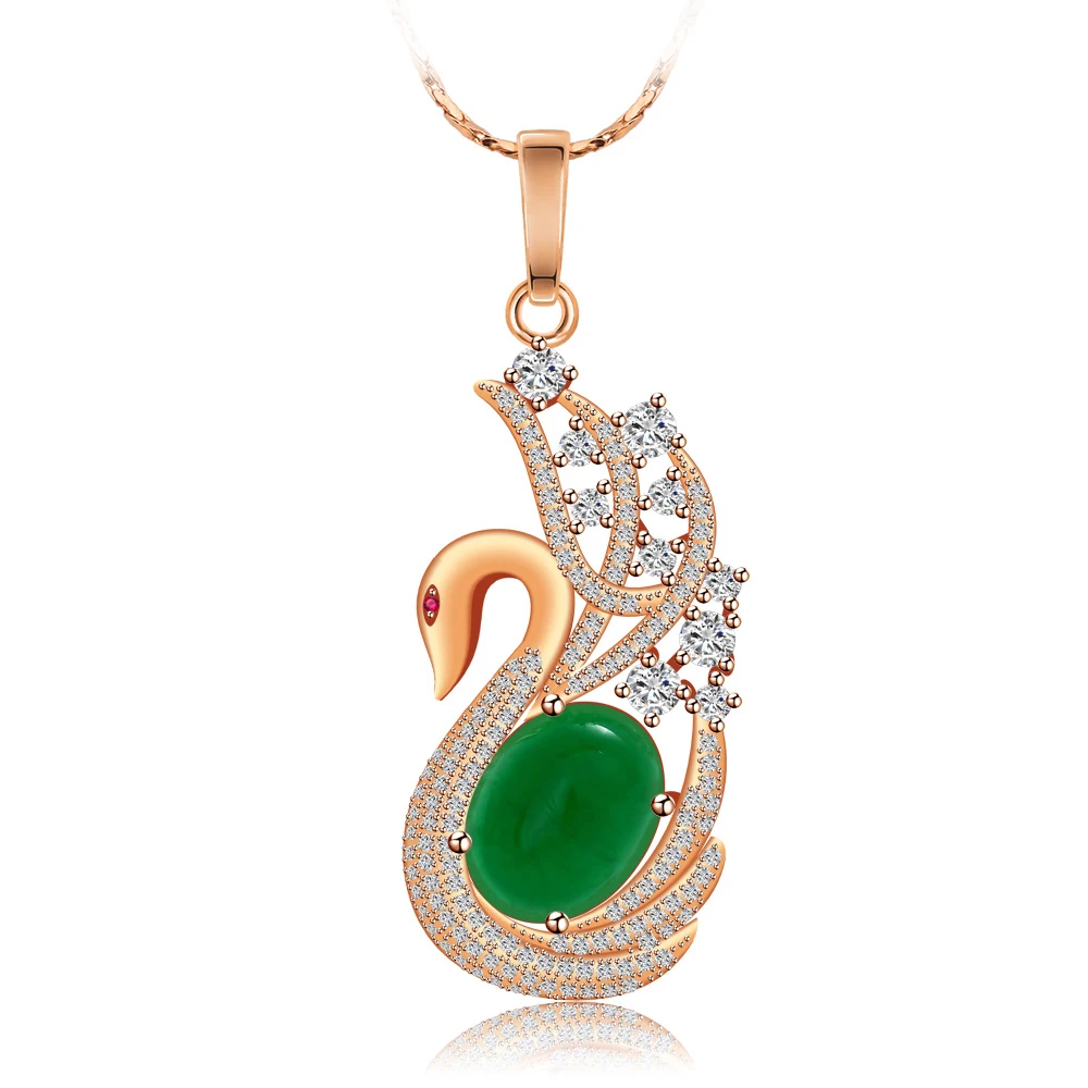 

XL4064 xuping semi-precious stone jewelry fashion ruby gemstone pendant necklace jewelries