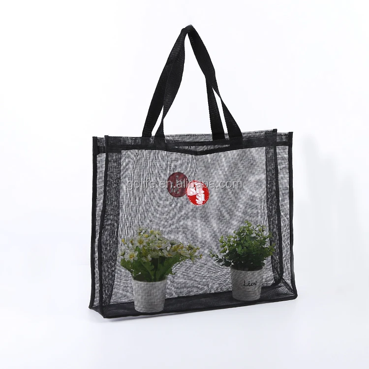 black mesh shopping bag