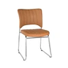 Classic design convenience world brown leather executive specific use and commercial furniture office meeting chair with fixed b
