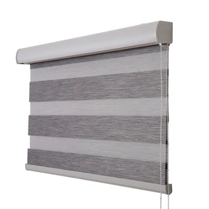 Image of Wholesale Combination Motorized Zebra Blinds Roller Blinds