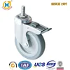 Threaded Stem Total Brake Caster with TPR wheel