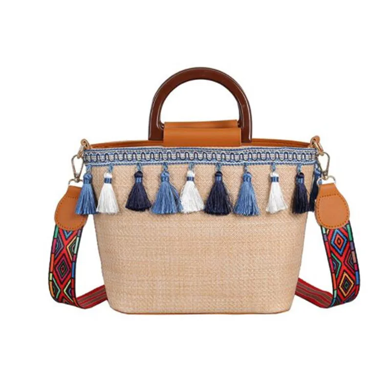 

2019 hot selling fashion famous brand summer luxury women straw beach bag, imitated bamboo bag for women bolso playa, Brown,cream,black,white