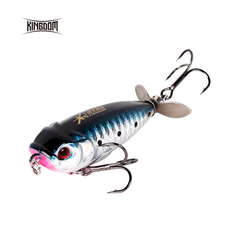 KINGDOM Model 5283 Seven Colors Available 55mm/8.8g  Pencil Baits Plastic Hard Whopper Popper Tail Floating Fishing lure
