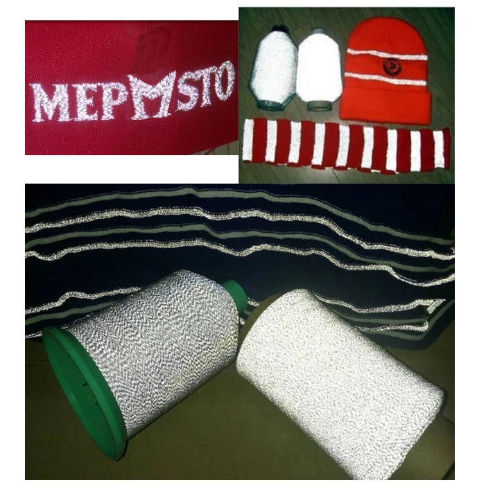 3 en20471 m polyester embroidery thread  light reflective embroidery
