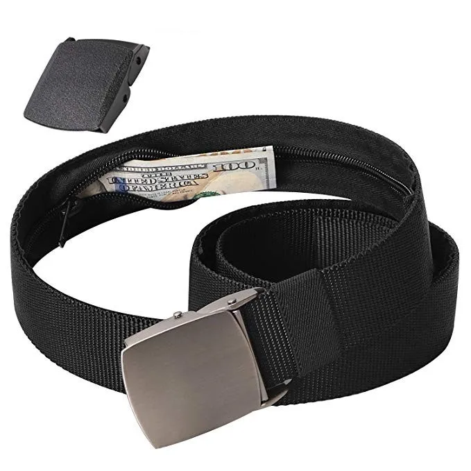 Travel Security Money Belt With Hidden Zipper Pocket - Buy Nylon Belt ...