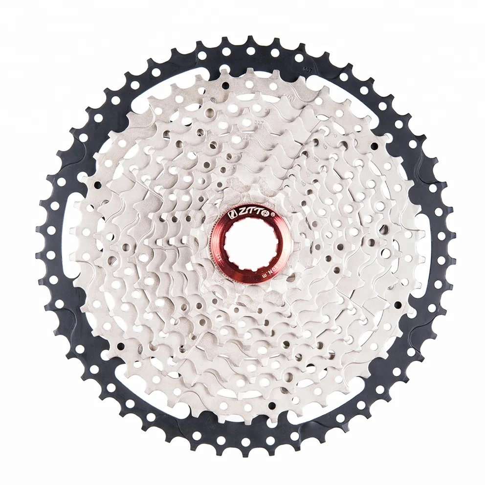 

ZTTO Bicycle Parts 11 Speed Durable Cassette Freewheel 11-50T Sprocket Flywheel For HG SYSTEM Mountain Bike m7000 m8000 m9000, Silver black