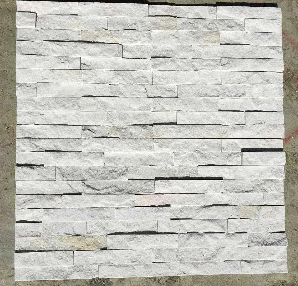 Natural White Quartz Wall Cladding Stacked Cultured Stone Panel - Buy ...