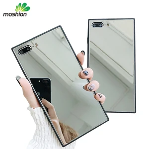 Glass Mirror Square Phone Case iPhone 6s 7s Plus 8 Plus X Max