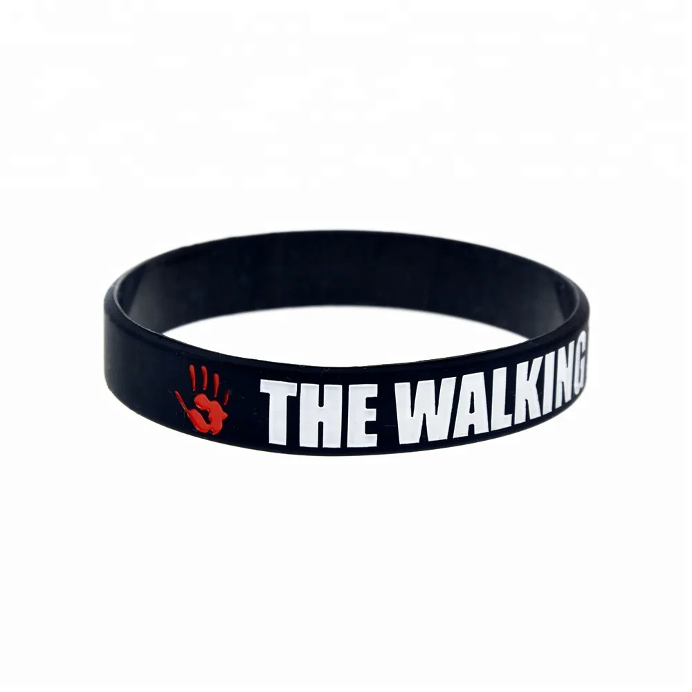 

50PCS American Comics The Walking Dead Silicone Wristband Black