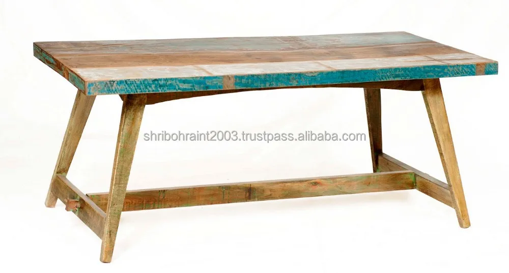Vintage Recycle Wood Dining Table Folding Legs Adjule Vintage Recycle Wood Dining Table Folding Legs Adjule Slab Extendable Product On Alibaba