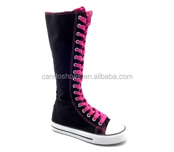 lace up converse knee high boots
