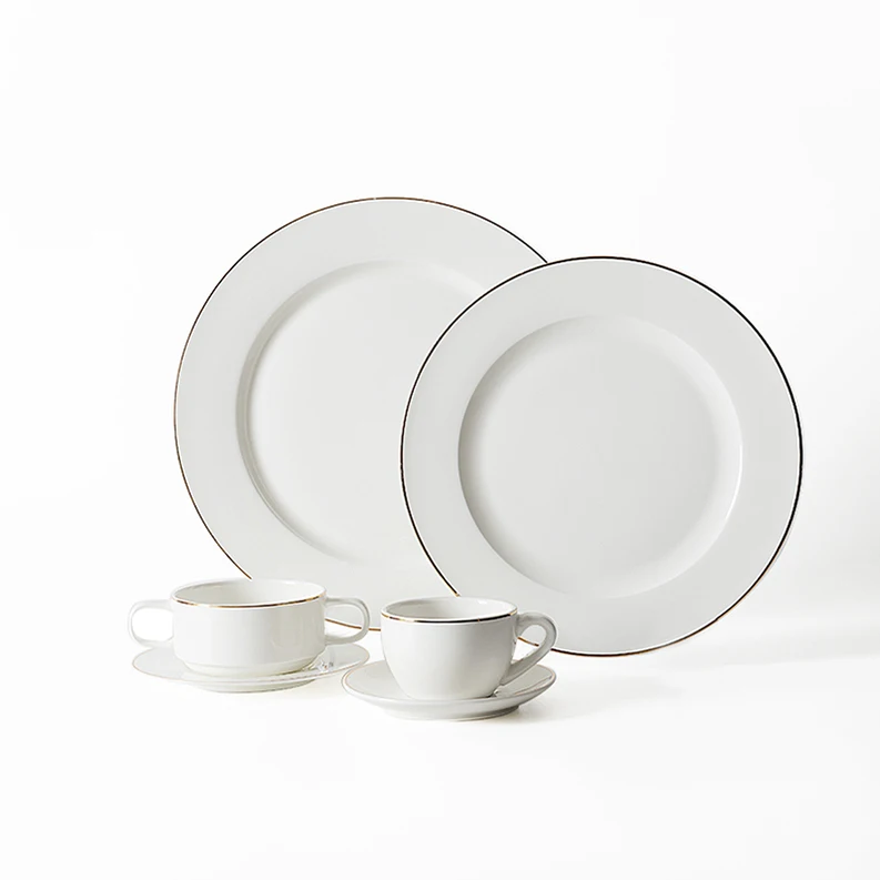 

Luxury Hotel Ceramics Tableware Set, Guangzhou Dinner Set, Bone China Royal Dinnerware Set Porcelain*, White color