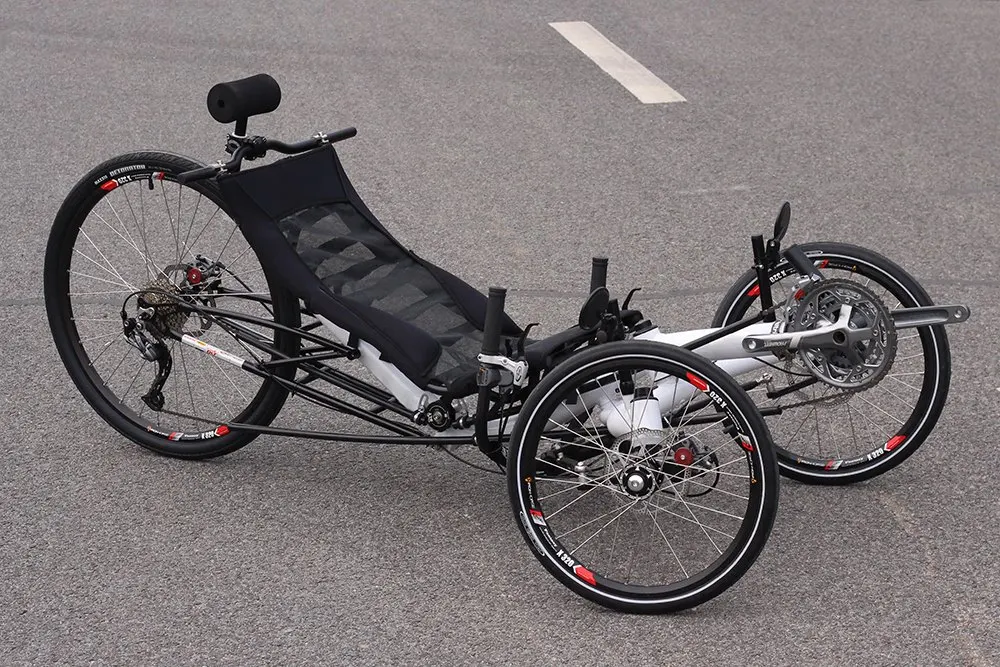27 Speed Longdistance Adults Travel Suspension Recumbent Tricycle