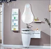 Floor standing bucket shape bathroom cabinet with gourd shape mirror