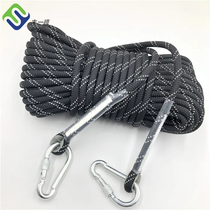 

8mm Hotsale PP mountaineering climbing rope, Black