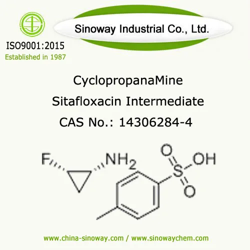 
High Quality Sitafloxacin Intermediate 143062-84-4 (1R,2S)-FLUOROCYCLOPROPYLAMINE TOSYLATE 