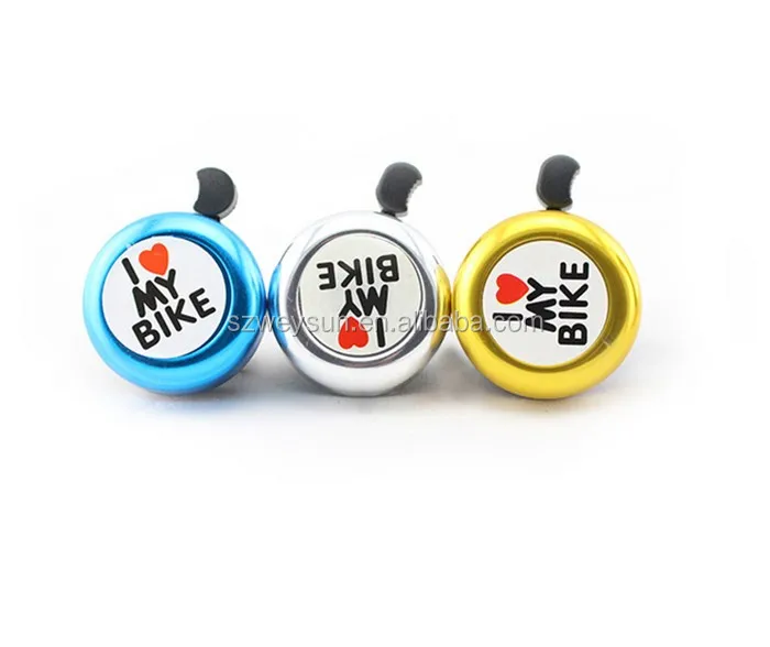 Bicycle Bell I Love My Bike Printed Clear Sound Cute Bike Horn Alarm