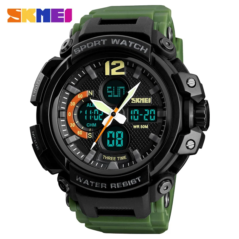 

High Quality and cheaper price wholesale quartz and digital band watches men sport style watch #1343