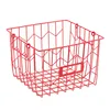 6 colors square shape storage basket 6.5 L modern metal wire basket can be custom