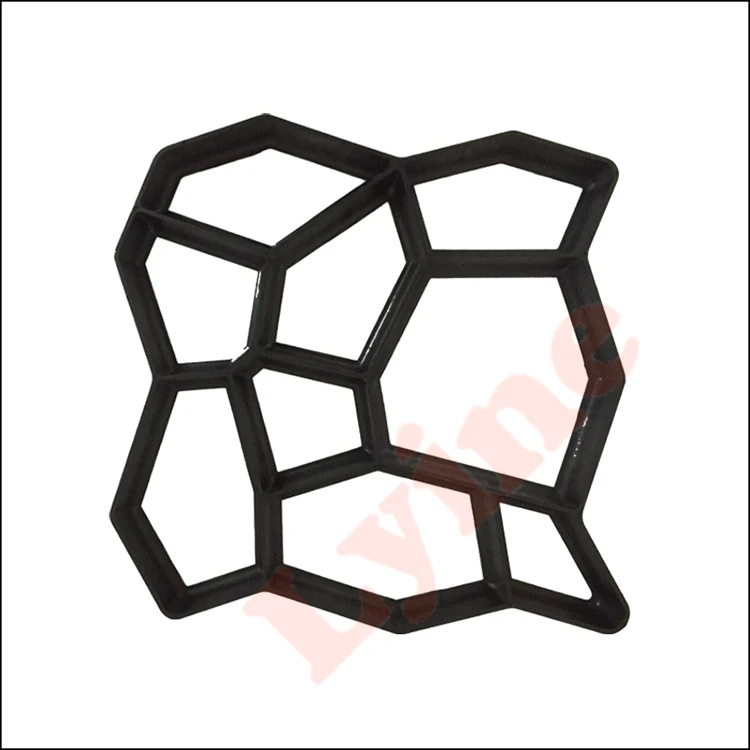 
Lyine DIY Plastic Concrete Stepping Stone Patio Random stamping decorative brick Pathway walkway Paver tile molds 