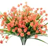 Artificial Daffodils Flowers,Faux Plant Outdoor Faux Red Orange Flora Greenery Bushes Fence Indoor Outside Decor