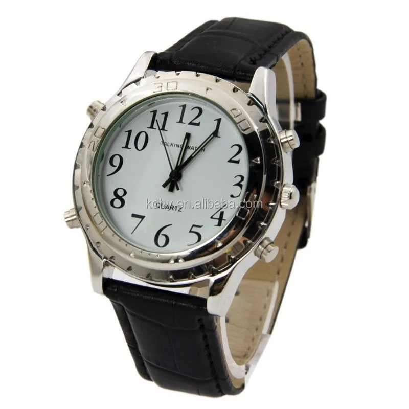 

Shenzhen horologe Arabic watch for blind Alarm talking watch with instructions, Silver/black/white/brown...